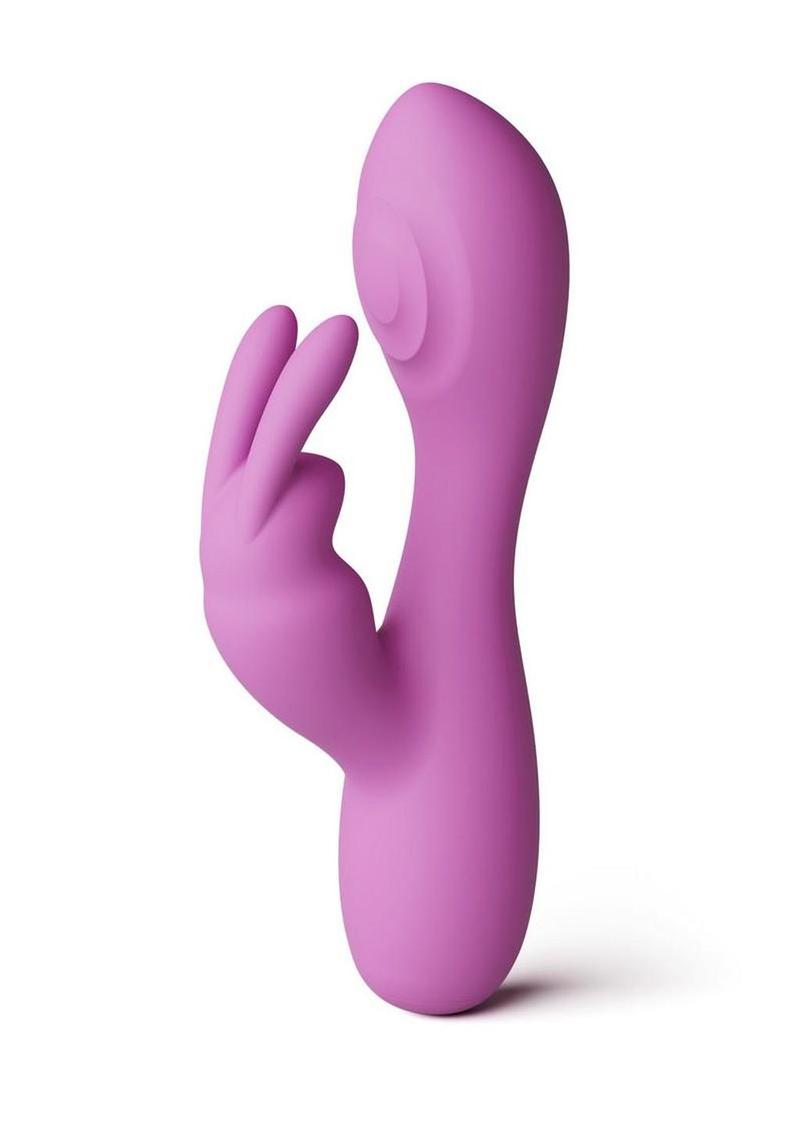 X and O`s Devotion Rechargeable Silicone Compact Rabbit Vibrator - Purple