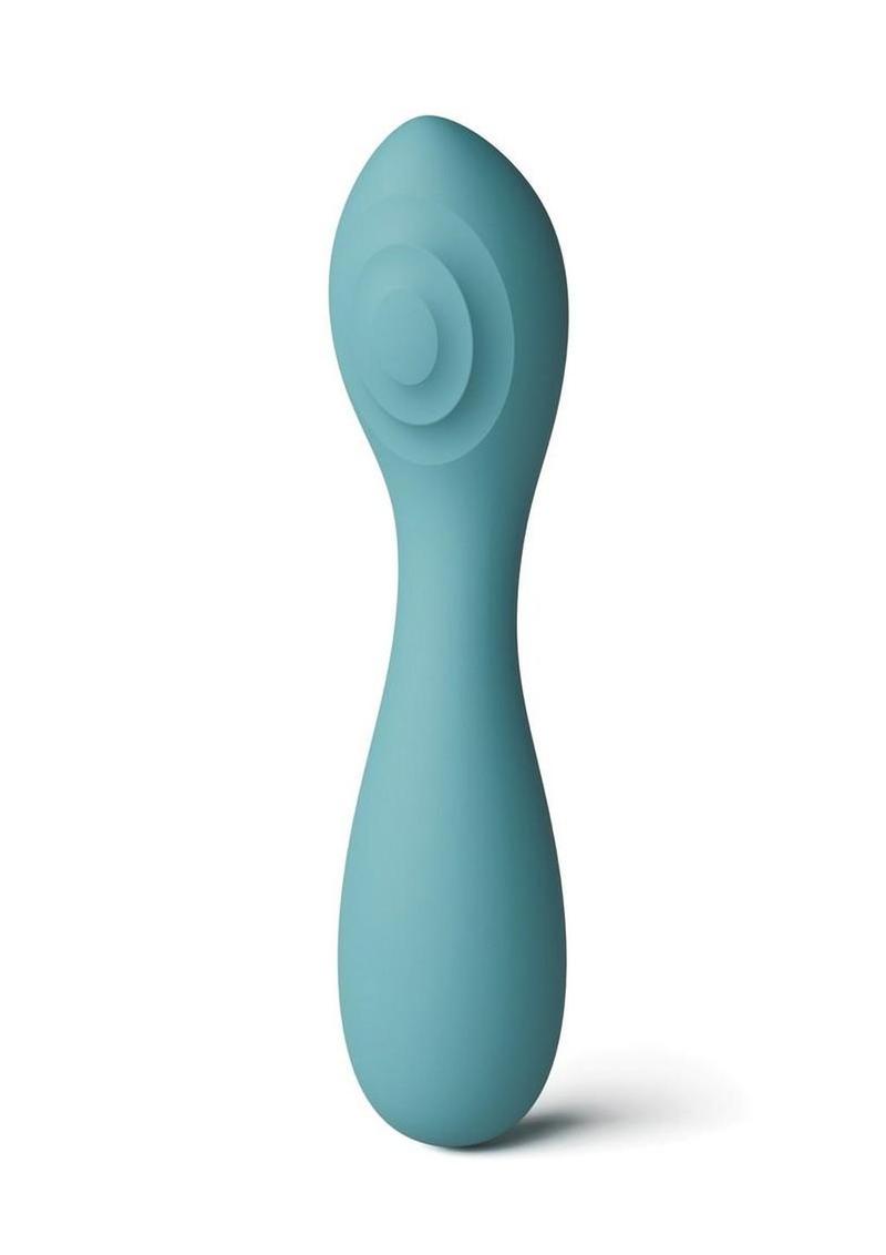 X and O`s Cherish Rechargeable Silicone Curved Vibrator - Teal