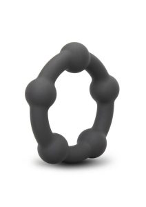 B-Vibe Snug Ring Orbit Nubby Silicone Cock Ring - Black