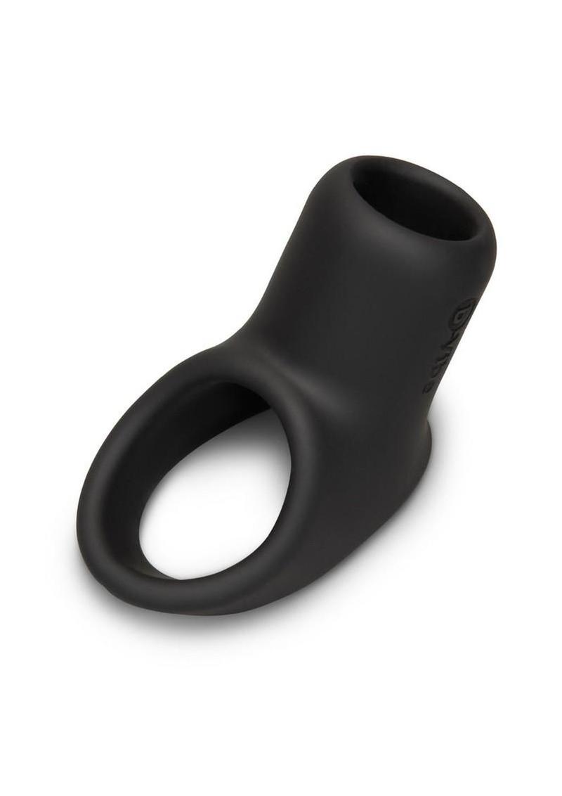 B-Vibe Flex Ring Shaft Silicone Cock Ring and Ball Stretcher - Black - Image 3
