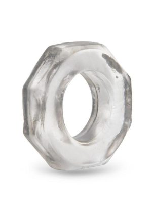 B-Vibe Stretch Tech Bolt Ultra Stretchy Cock Ring - Clear