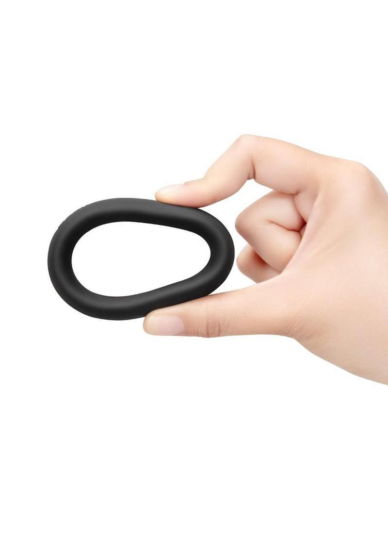 B-Vibe Snug Ring Silicone Cock Ring 45mm - Black - Image 4