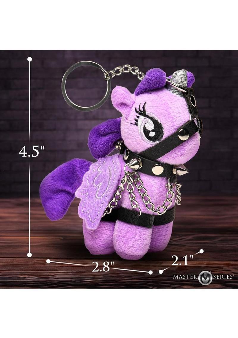 Master Series Raven Plum Bondage Pony Keychain - Purple - Image 3