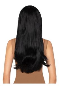 Leg Avenue Long Straight Bang Wig 25in - Black