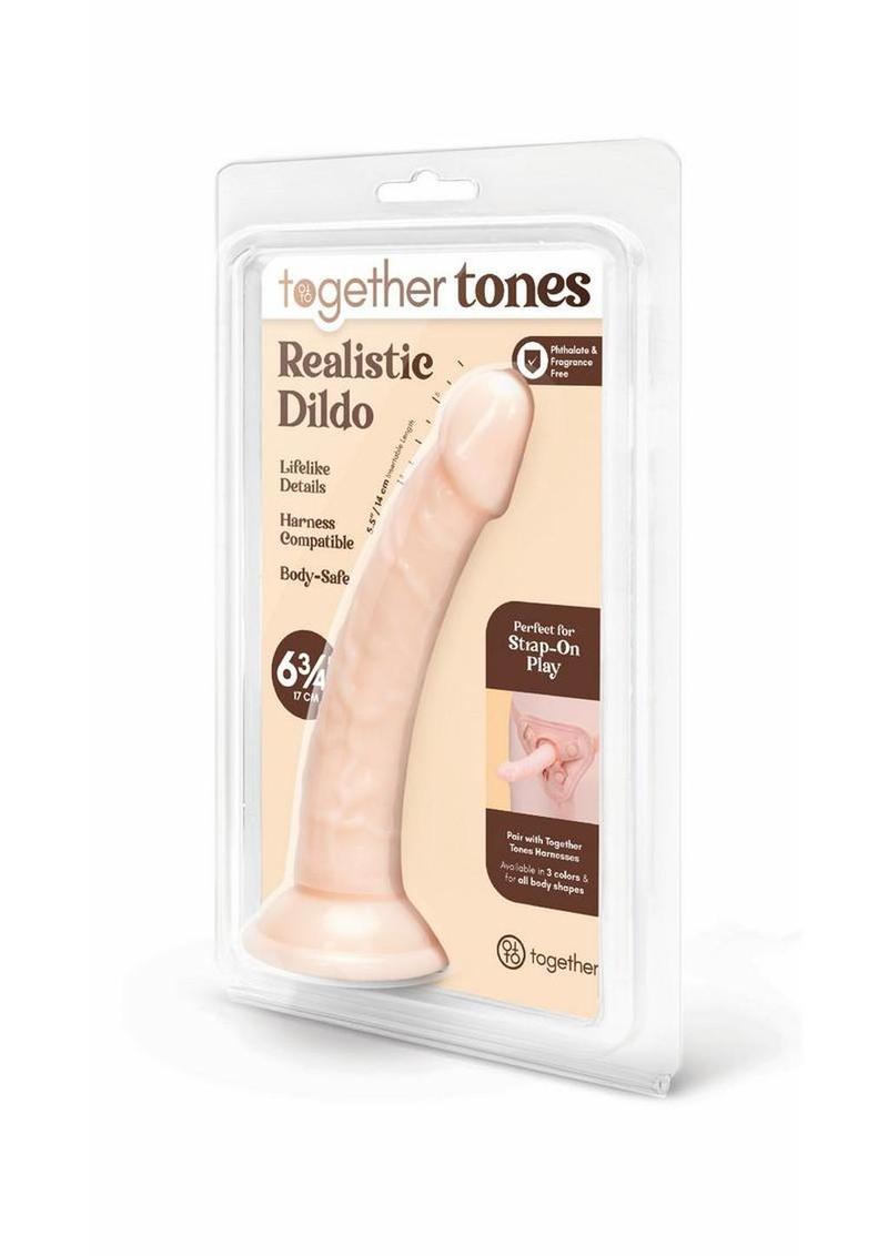 Together Realistic Dildo with Suction Base 6.75in - Vanilla