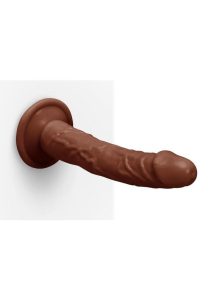 Together Realistic Dildo with Suction Base 6.75in - Chocolate