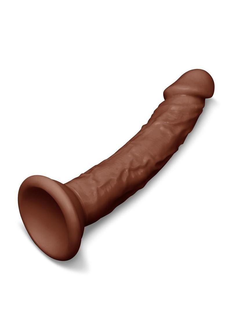 Together Realistic Dildo with Suction Base 6.75in - Chocolate - Image 3
