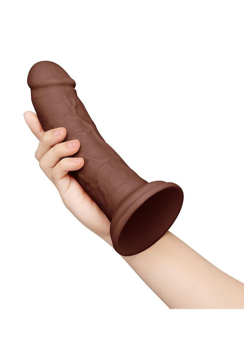 Together Realistic Dildo with Suction Base 8.5in - Chocolate - Image 4