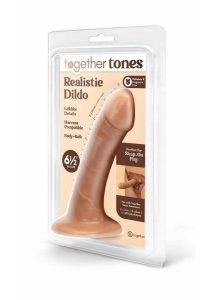 Together Realistic Dildo with Suction Base 6.5in - Caramel