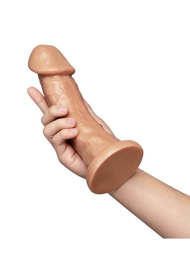Together Realistic Dildo with Suction Base 9in - Caramel - Image 4