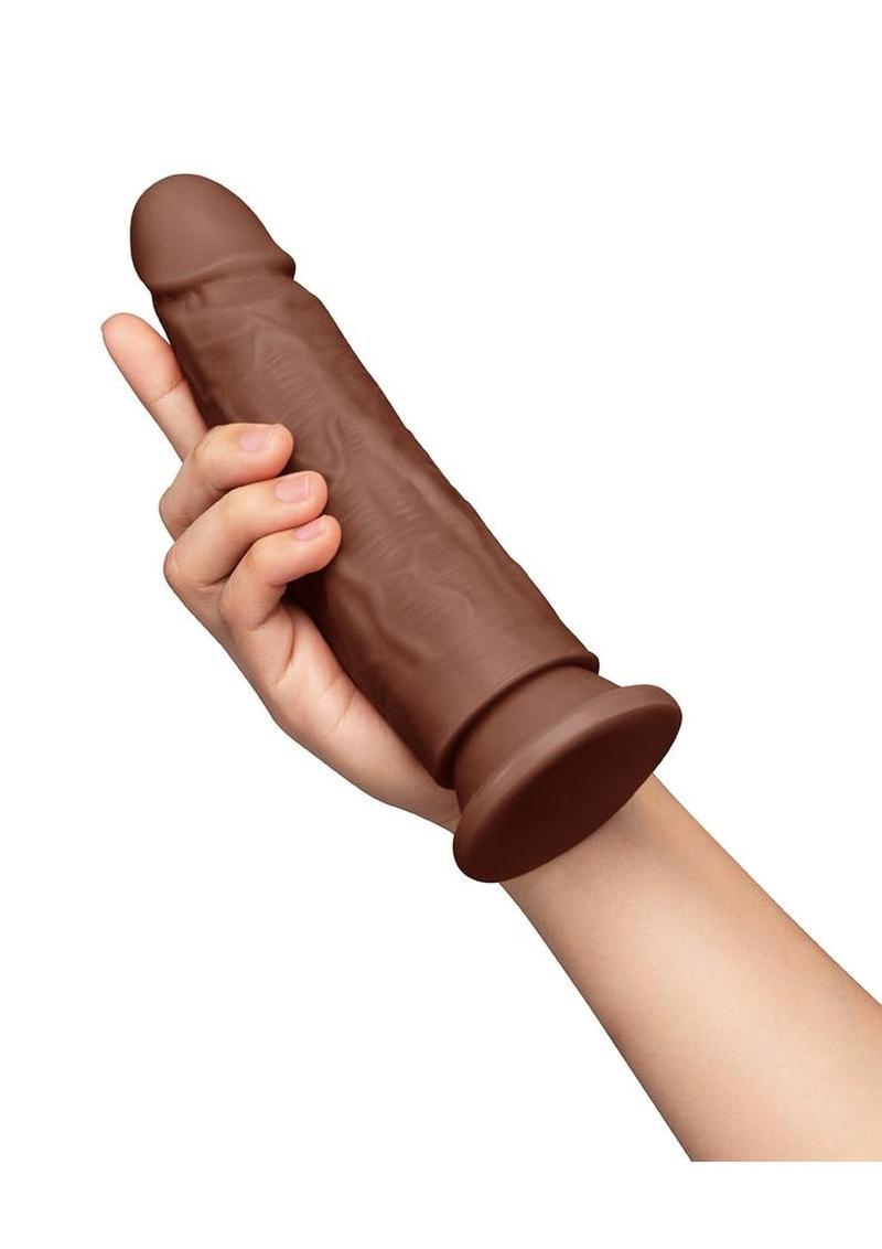 Together Realistic Dildo with Suction Base 7.75in - Chocolate - Image 4