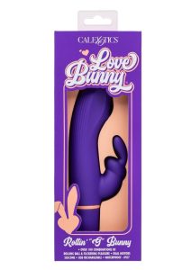 Love Bunny Rollin` G Bunny Rechargeable Silicone Dual Motor Vibrator - Purple