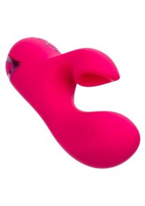 California Dreaming Summer Lovin` Venice Beach Babe Rechargeable Silicone Dual Stimulating Vibrator - Pink