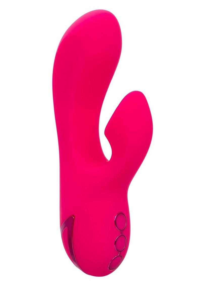 California Dreaming Summer Lovin` Venice Beach Babe Rechargeable Silicone Dual Stimulating Vibrator - Pink - Image 3