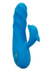 California Dreaming Summer Lovin` Frisco Fantasy Rechargeable Silicone Dual Stimulating Vibrator - Blue