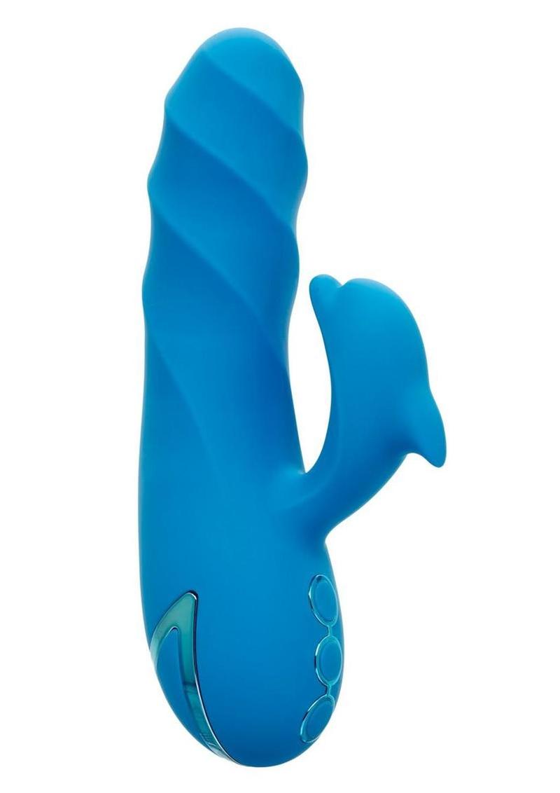 California Dreaming Summer Lovin` Frisco Fantasy Rechargeable Silicone Dual Stimulating Vibrator - Blue