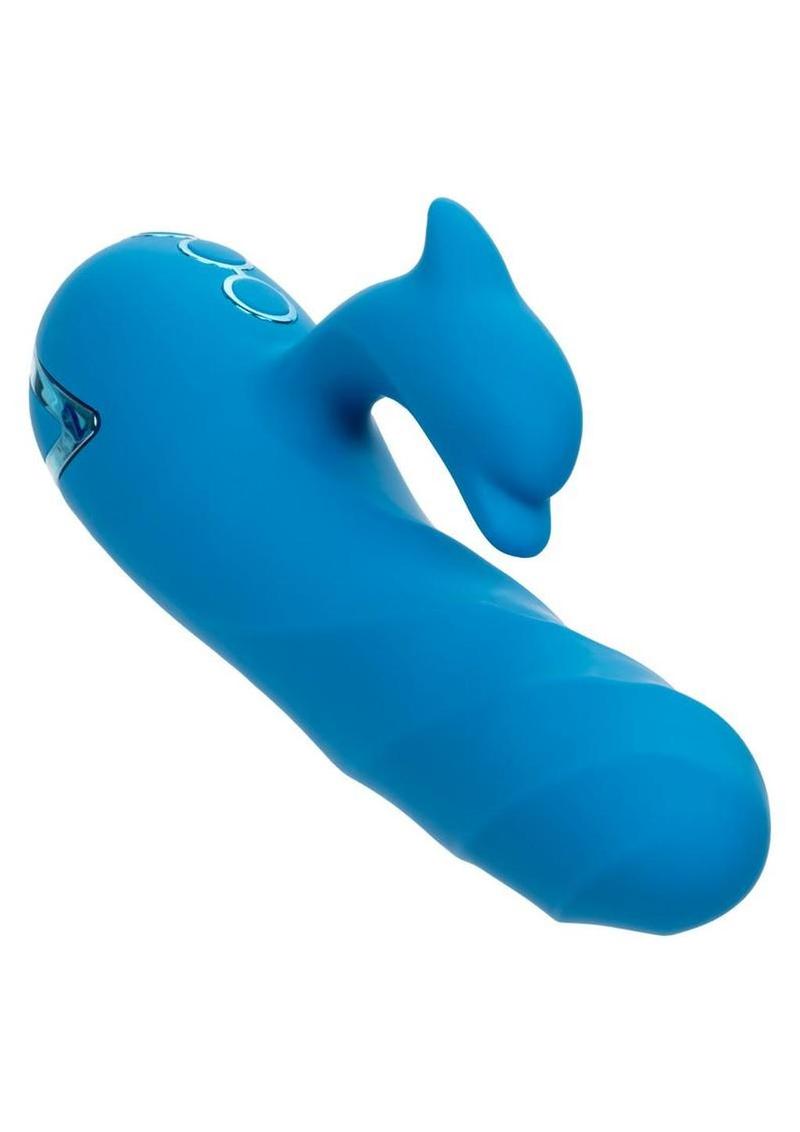 California Dreaming Summer Lovin` Frisco Fantasy Rechargeable Silicone Dual Stimulating Vibrator - Blue - Image 3