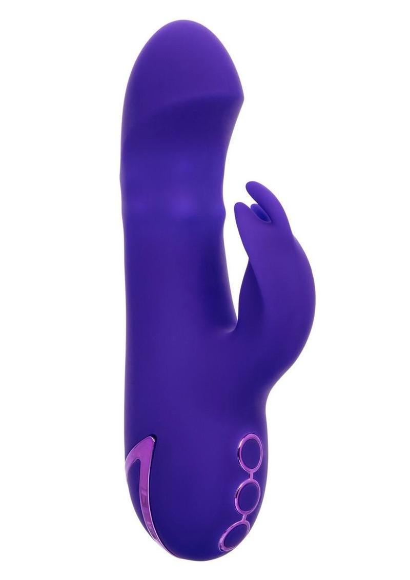 California Dreaming Summer Lovin` Haight Ashbury Hottie Rechargeable Silicone Dual Stimulating Vibrator - Purple - Image 3