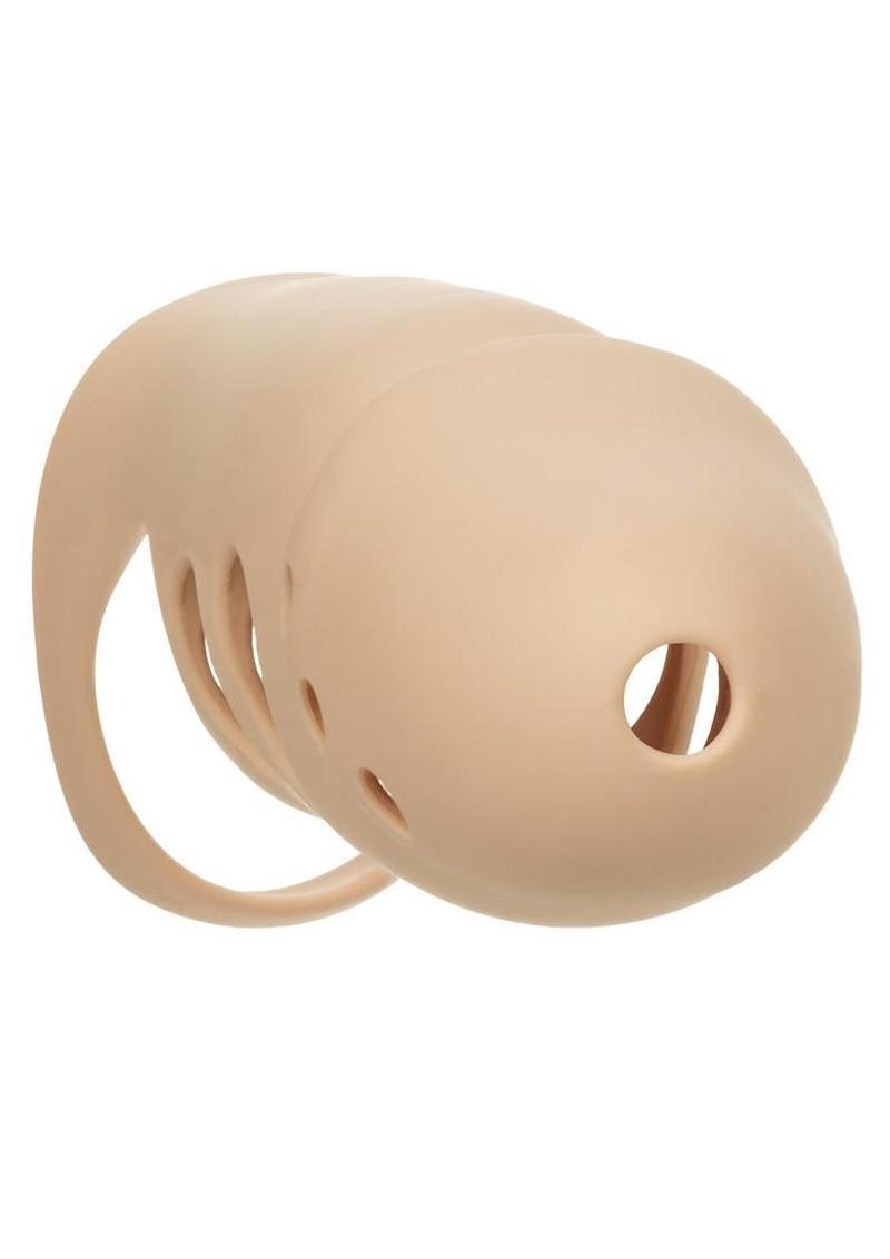 Performance Maxx Rechargeable Silicone Stud Dildo 7.5in - Vanilla - Image 3