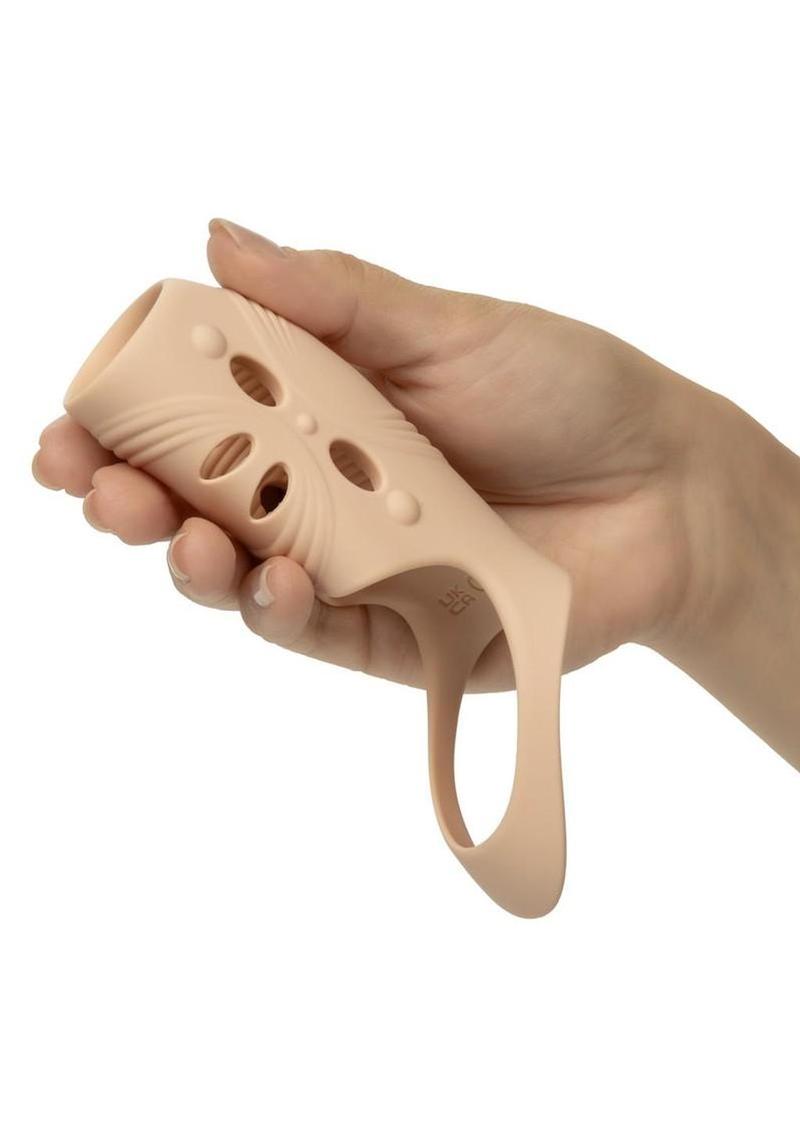 Performance Maxx Rechargeable Silicone Open-Ended Sleeve - Vanilla - Image 4