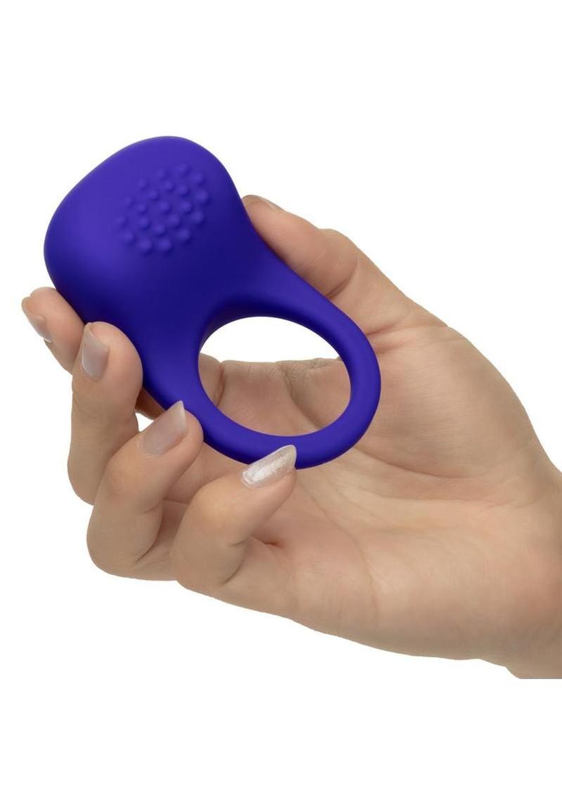 Rumbler Rumble Rechargeable Silicone Cock Ring - Purple - Image 3
