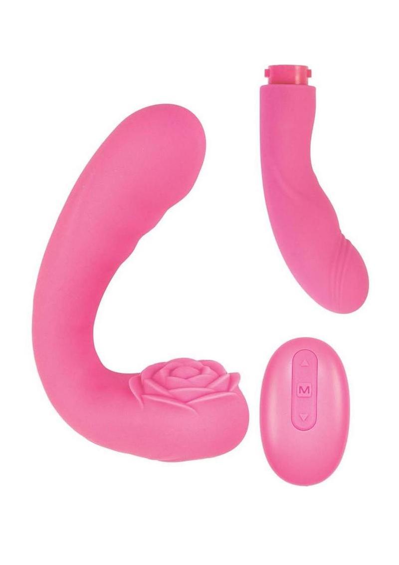 Desire Two-Piece Dual Rechargeable Silicone Vibrator - Pink - Image 4