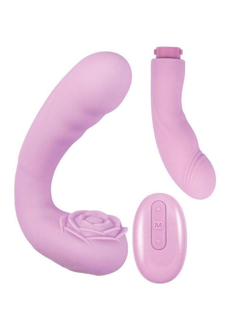 Desire Two-Piece Dual Rechargeable Silicone Vibrator - Lavender - Image 4