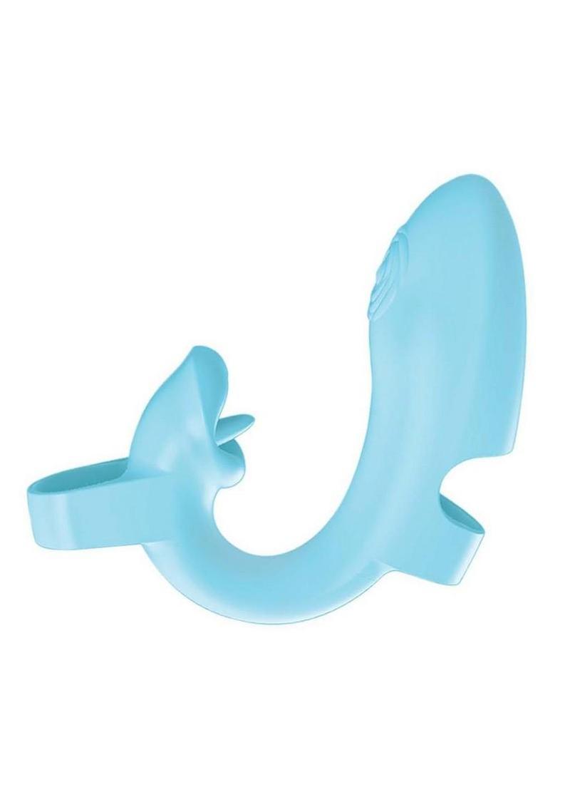 Desire Rechargeable Silicone Finger Massager - Blue - Image 3