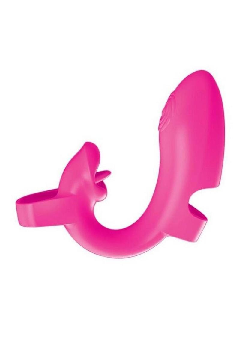 Desire Rechargeable Silicone Finger Massager - Pink - Image 3