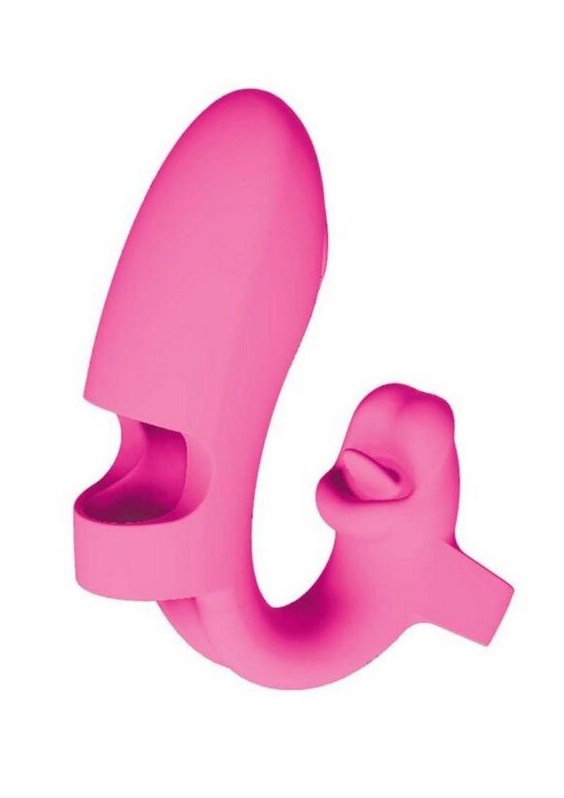 Desire Rechargeable Silicone Finger Massager - Pink - Image 4