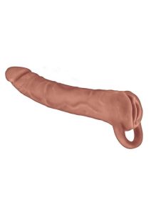 The Great Extender 2-in-1 Extender and Masturbator 9in - Caramel
