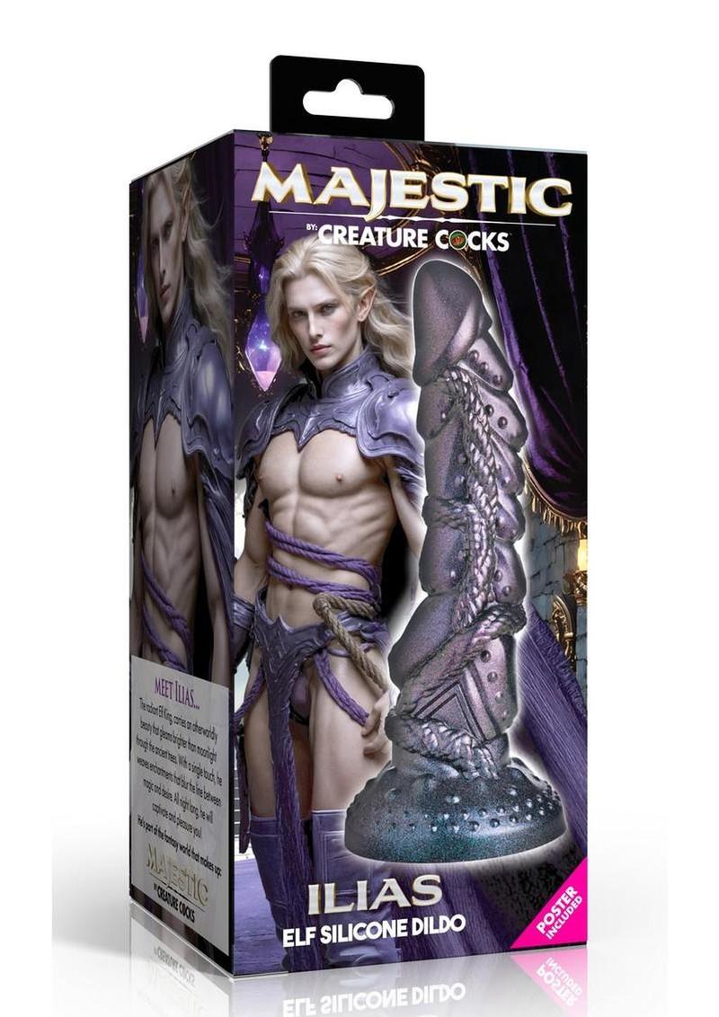 Creature Cocks Ilias Elf Silicone Dildo 8.5in - Silver