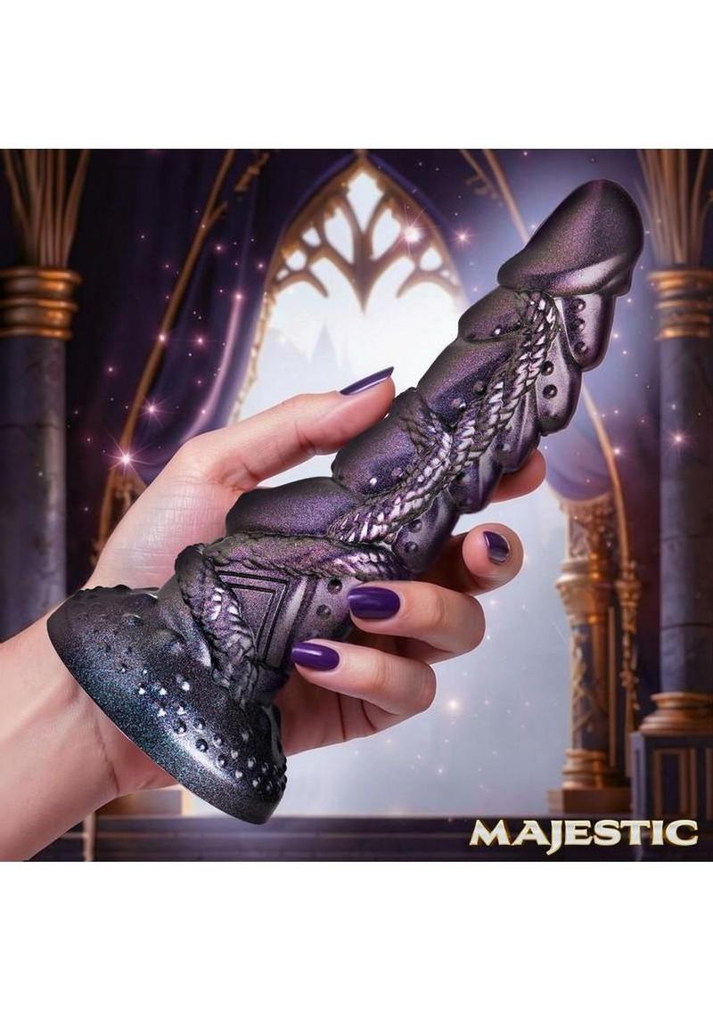 Creature Cocks Ilias Elf Silicone Dildo 8.5in - Silver - Image 3