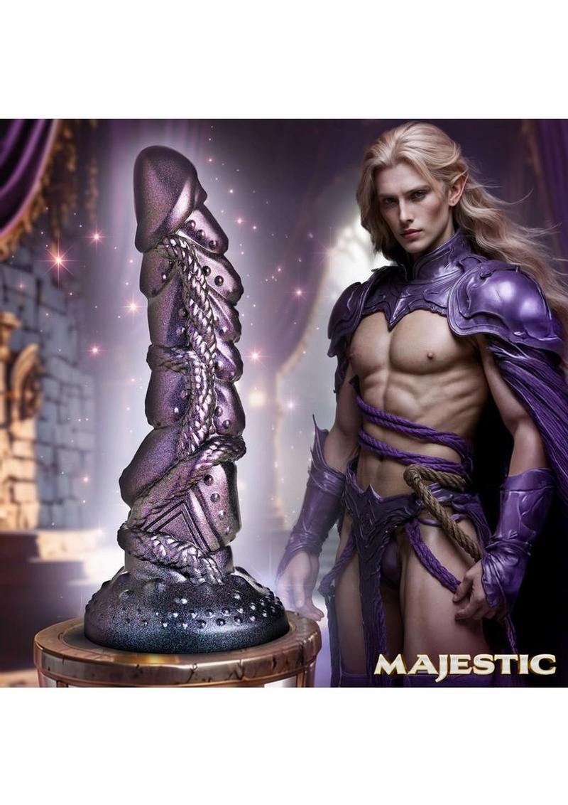 Creature Cocks Ilias Elf Silicone Dildo 8.5in - Silver - Image 4