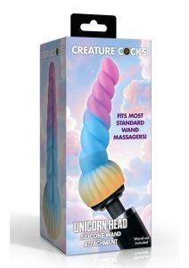 Creature Cocks Unicorn Head Silicone Wand Attachment  - Rainbow