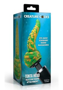 Creature Cocks Tenta Head Silicone Wand Attachment - Yellow/Green