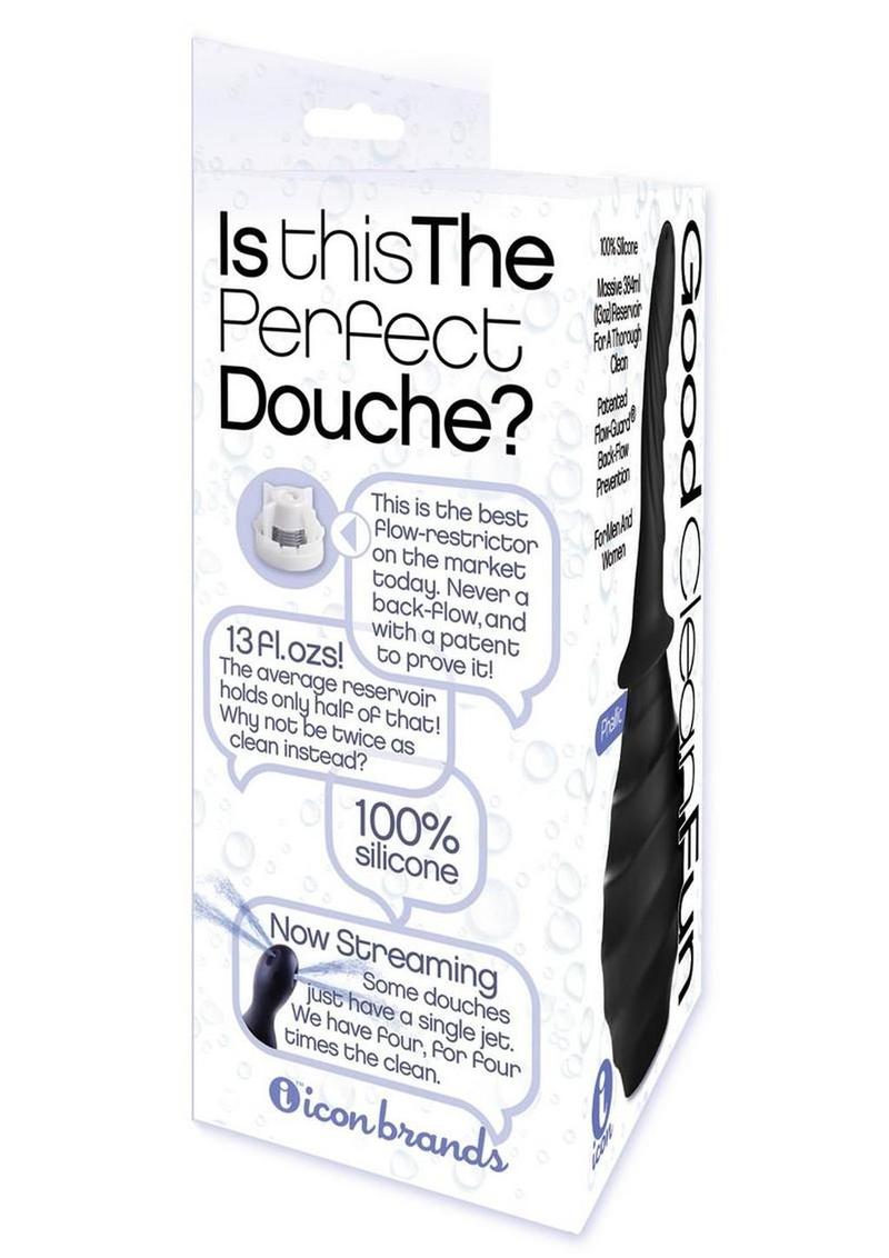 Good Clean Fun Silicone Phallic Douche - Black - Image 3