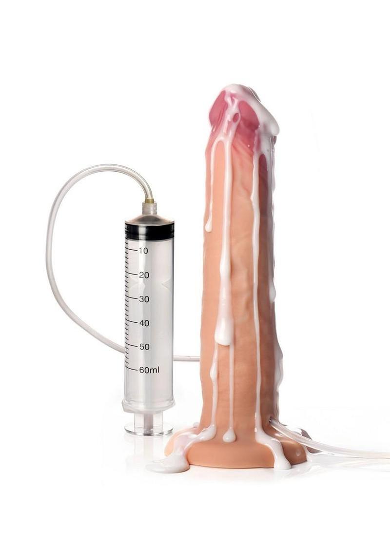 Jock Ejaculating Silicone Dildo 9.75in - Vanilla