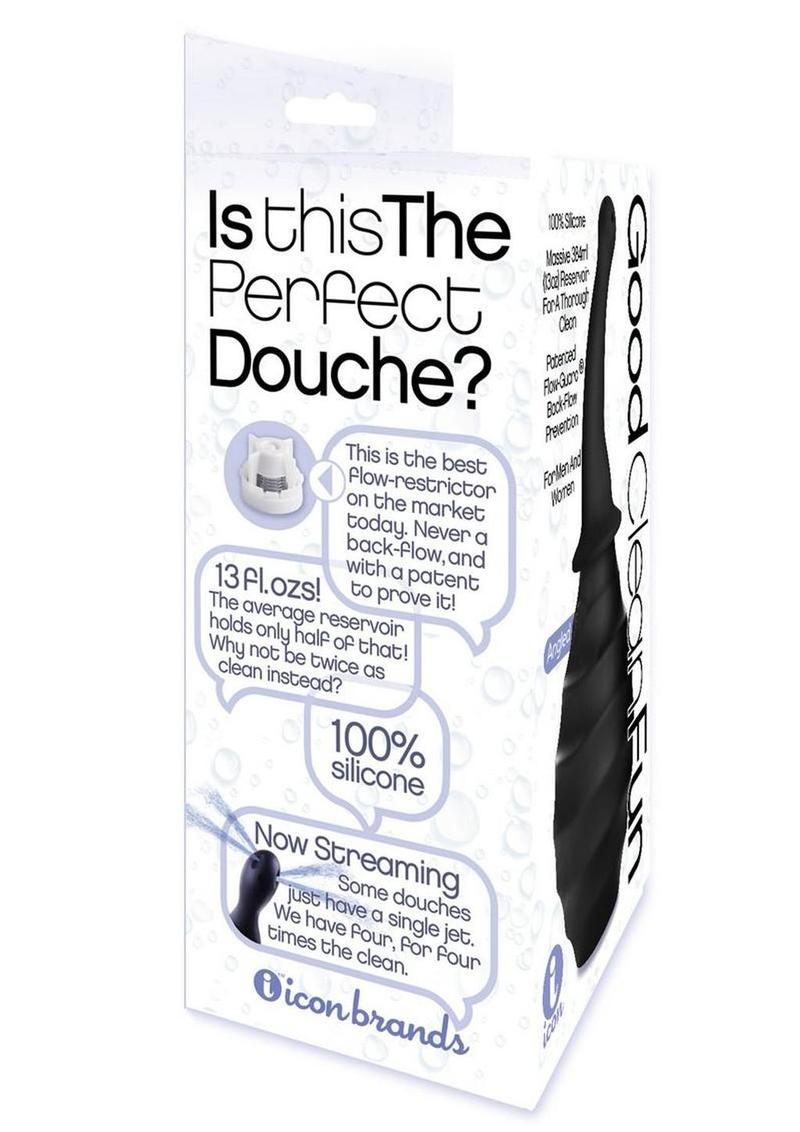 Good Clean Fun Silicone Angled Douche - Black - Image 3