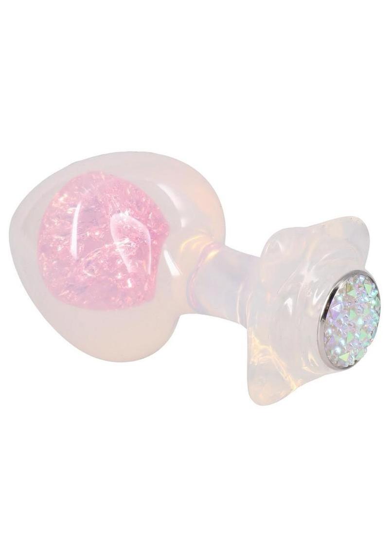 Booty Bling Jeweled Wearable Translucent Silicone Anal Plug - Large - Clear - Image 3