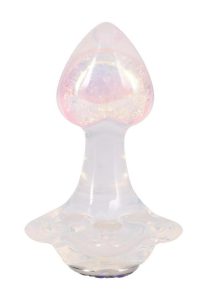 Booty Bling Jeweled Wearable Translucent Silicone Anal Plug - Small - Clear