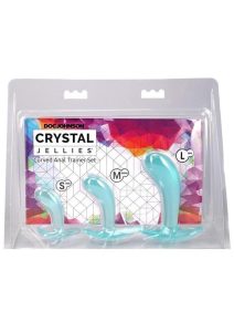 Crystal Jellies Curved Anal Trainer Set (3 Piece) - Teal