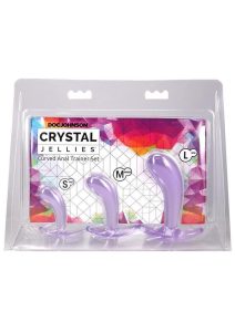 Crystal Jellies Curved Anal Trainer Set (3 Piece) - Purple