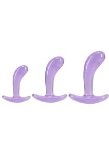 Crystal Jellies Curved Anal Trainer Set (3 Piece) - Purple
