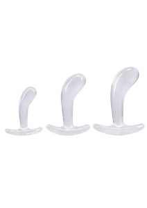 Crystal Jellies Curved Anal Trainer Set (3 Piece) - Clear