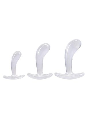 Crystal Jellies Curved Anal Trainer Set (3 Piece) - Clear