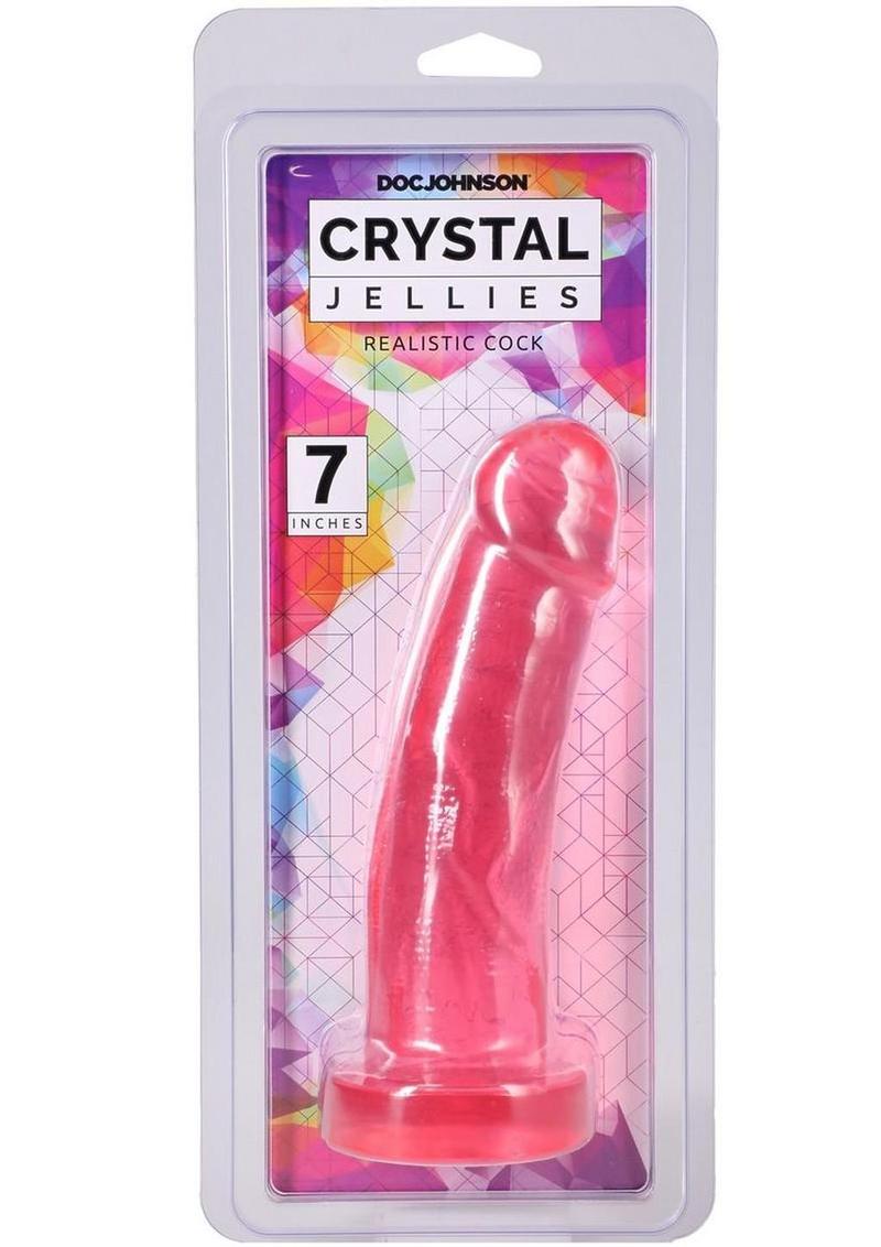 Crystal Jellies Realistic Cock 7In - Pink