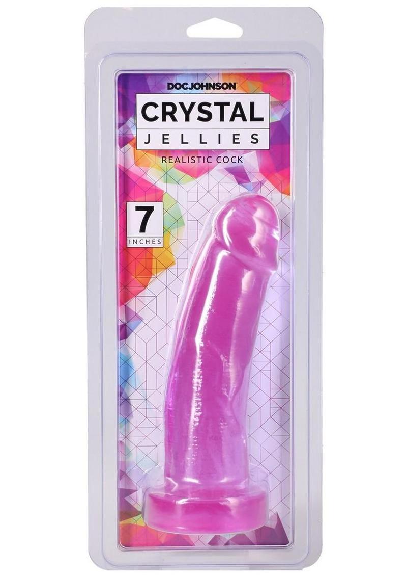 Crystal Jellies Realistic Cock 7In - Purple