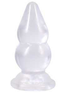 Crystal Jellies Double Pop Plug 6In - Clear