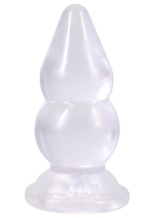 Crystal Jellies Double Pop Plug 6In - Clear